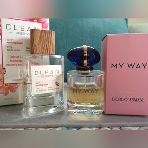 Clean Reserve, Sparkling Sugar  + Giorgio Armani, My Way